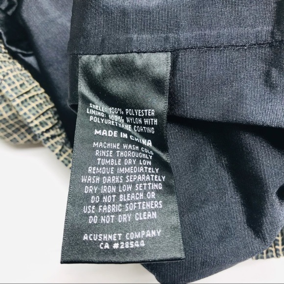 Dryjoys By Footjoy Plaid Checks Golf Jacket Large Brown Blue lightweight - Picture 10 of 10